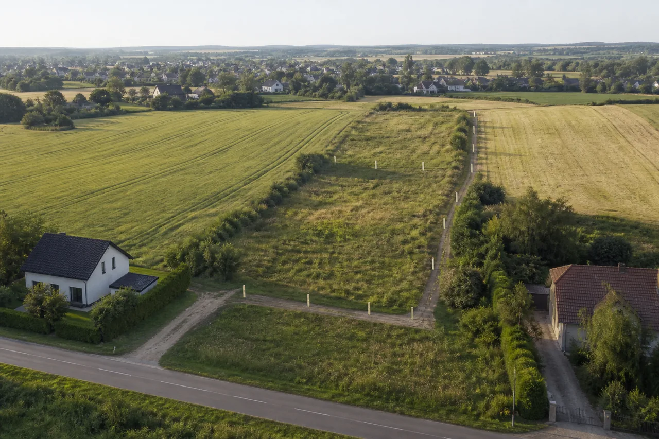 Scena przedstawiająca zagadnienie działka bez drogi dojazdowej