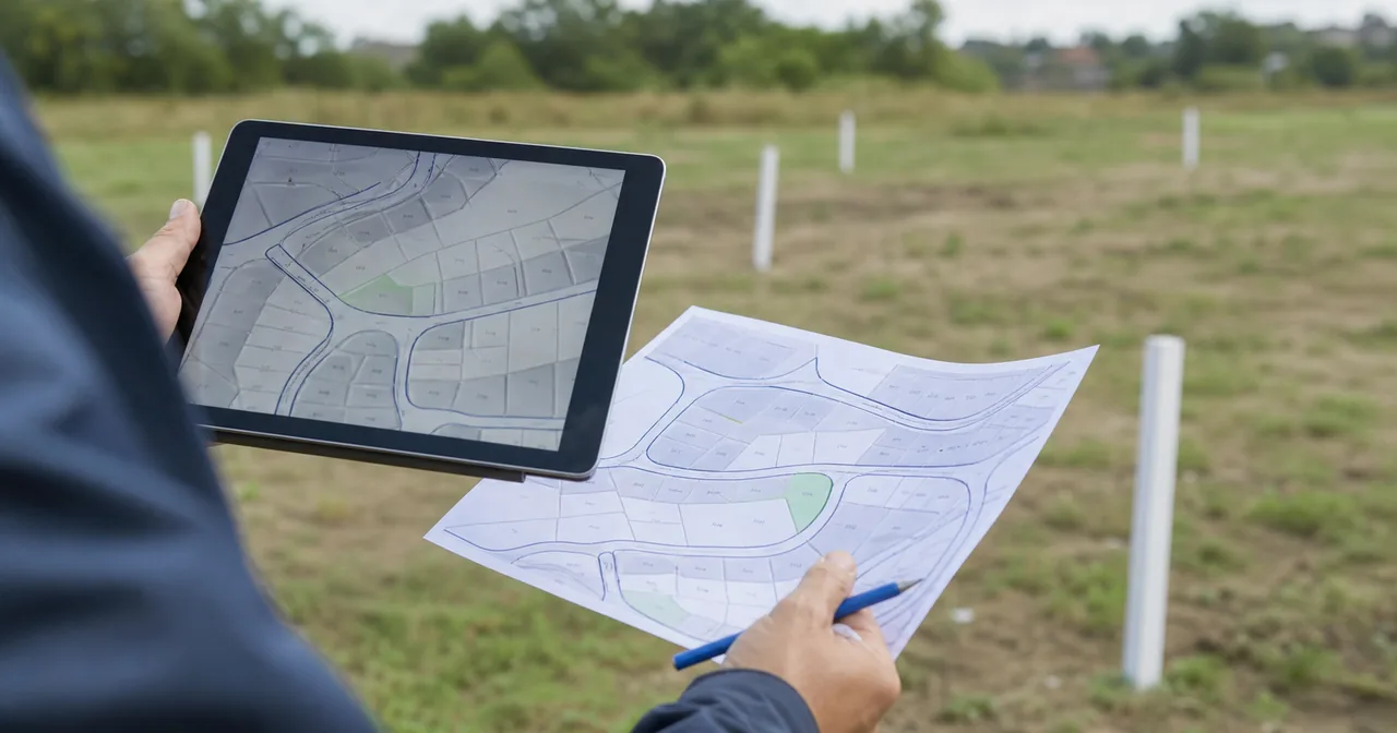 Realistyczna analiza działki pokazująca temat: mapa numerów działek