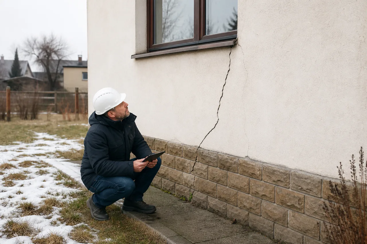 Scena przedstawiająca zagadnienie szkody górnicze działka